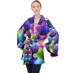 Eggs Happy Easter Velvet Kimono Robe