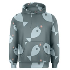 Fish Star Water Pattern Men s Pullover Hoodie