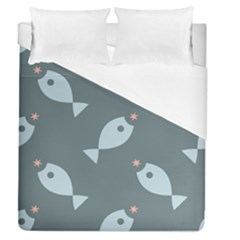 Fish Star Water Pattern Duvet Cover (queen Size)