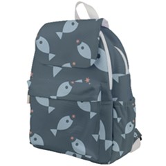 Fish Star Water Pattern Top Flap Backpack by HermanTelo