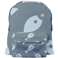 Fish Star Water Pattern Giant Full Print Backpack