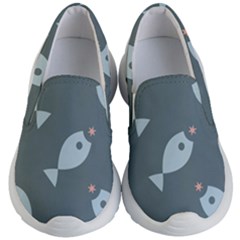 Fish Star Water Pattern Kids  Lightweight Slip Ons