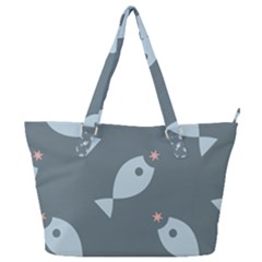 Fish Star Water Pattern Full Print Shoulder Bag