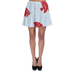 Fish Red Sea Water Swimming Skater Skirt by HermanTelo