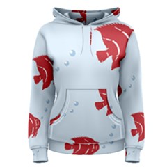 Fish Red Sea Water Swimming Women s Pullover Hoodie by HermanTelo