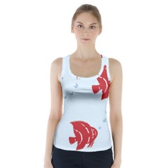 Fish Red Sea Water Swimming Racer Back Sports Top