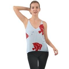 Fish Red Sea Water Swimming Chiffon Cami by HermanTelo