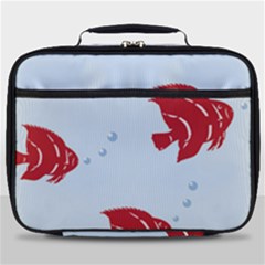 Fish Red Sea Water Swimming Full Print Lunch Bag