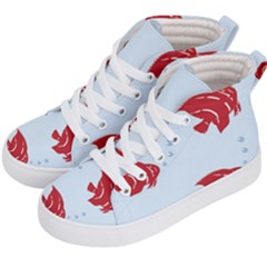 Fish Red Sea Water Swimming Kids  Hi-top Skate Sneakers by HermanTelo