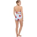 Fish Red Sea Water Swimming Scallop Top Cut Out Swimsuit View2