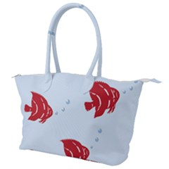 Fish Red Sea Water Swimming Canvas Shoulder Bag