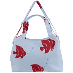 Fish Red Sea Water Swimming Double Compartment Shoulder Bag