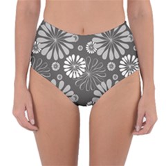 Floral Pattern Reversible High-waist Bikini Bottoms