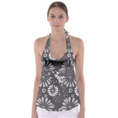 Floral Pattern Babydoll Tankini Top by HermanTelo