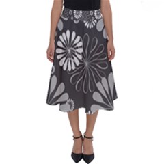 Floral Pattern Perfect Length Midi Skirt by HermanTelo