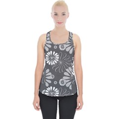 Floral Pattern Piece Up Tank Top by HermanTelo