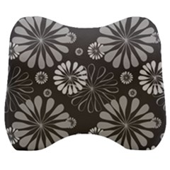 Floral Pattern Velour Head Support Cushion by HermanTelo