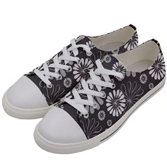 Floral Pattern Women s Low Top Canvas Sneakers by HermanTelo