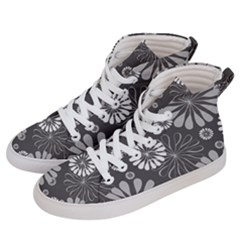 Floral Pattern Men s Hi-top Skate Sneakers by HermanTelo