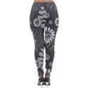 Floral Pattern Lightweight Velour Leggings View2