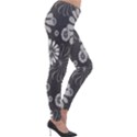 Floral Pattern Lightweight Velour Leggings View4