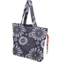 Floral Pattern Drawstring Tote Bag View1