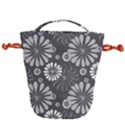 Floral Pattern Drawstring Bucket Bag View1