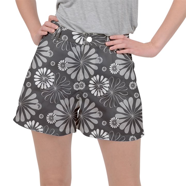 Floral Pattern Ripstop Shorts