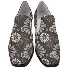 Floral Pattern Slip On Heel Loafers by HermanTelo