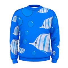 Fish School Bubbles Underwater Sea Men s Sweatshirt