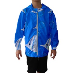 Fish School Bubbles Underwater Sea Kids  Hooded Windbreaker