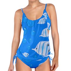 Fish School Bubbles Underwater Sea Tankini Set