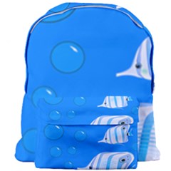 Fish School Bubbles Underwater Sea Giant Full Print Backpack