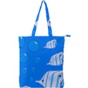 Fish School Bubbles Underwater Sea Double Zip Up Tote Bag View1