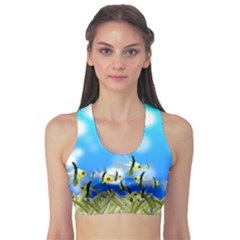 Fish Underwater Sea World Sports Bra