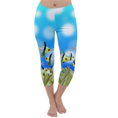 Fish Underwater Sea World Capri Winter Leggings 