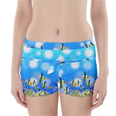 Fish Underwater Sea World Boyleg Bikini Wrap Bottoms