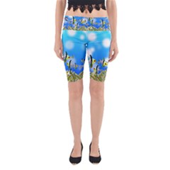 Fish Underwater Sea World Yoga Cropped Leggings