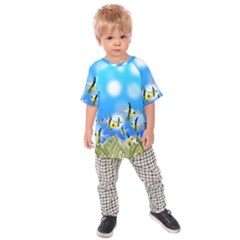 Fish Underwater Sea World Kids  Raglan Tee