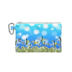 Fish Underwater Sea World Canvas Cosmetic Bag (small)