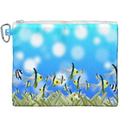 Fish Underwater Sea World Canvas Cosmetic Bag (xxxl)