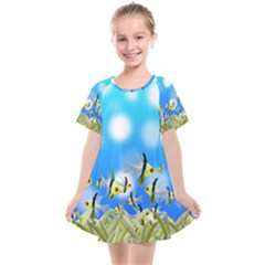 Fish Underwater Sea World Kids  Smock Dress by HermanTelo