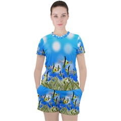 Fish Underwater Sea World Women s Tee And Shorts Set