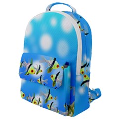 Fish Underwater Sea World Flap Pocket Backpack (small) by HermanTelo