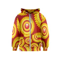 Floral Abstract Background Texture Kids  Zipper Hoodie