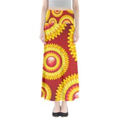 Floral Abstract Background Texture Full Length Maxi Skirt