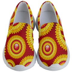 Floral Abstract Background Texture Kids  Lightweight Slip Ons