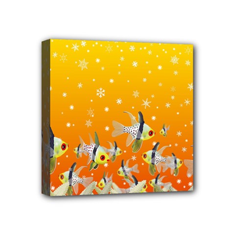 Fish Snow Coral Fairy Tale Mini Canvas 4  X 4  (stretched) by HermanTelo