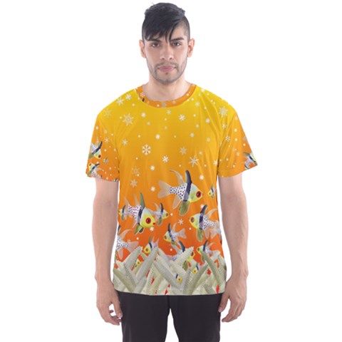 Fish Snow Coral Fairy Tale Men s Sports Mesh Tee by HermanTelo