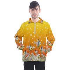 Fish Snow Coral Fairy Tale Men s Half Zip Pullover